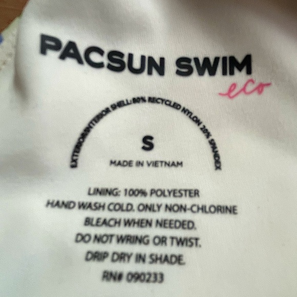 PacSun Floral Piper Scrunch Strap Tank Bikini Top - New with Tags - Picture 5 of 12